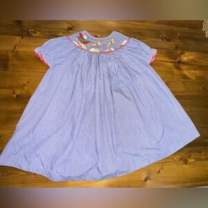 Handmade Smocked Dress – Heirloom Quality | Classic Blue Gingham sz 18 Month